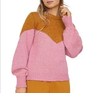 Vero Moda - Color Blocked Blouson Sleeve Sweater